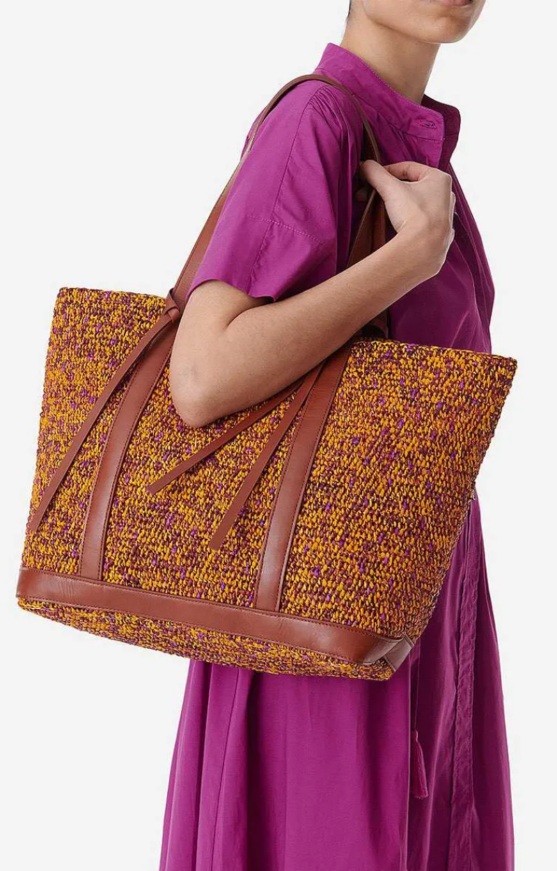 Raffia L Cabas Tote>Vanessa Bruno Hot