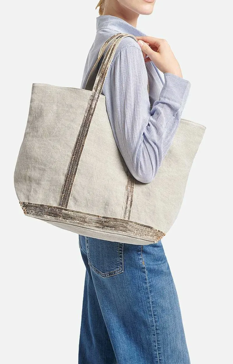 Linen L Cabas Tote>Vanessa Bruno Discount